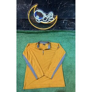 PrAna 1/4 Zip Up Lightweight Performance‎ Pullover Burnt Orange Sweater Men's XL